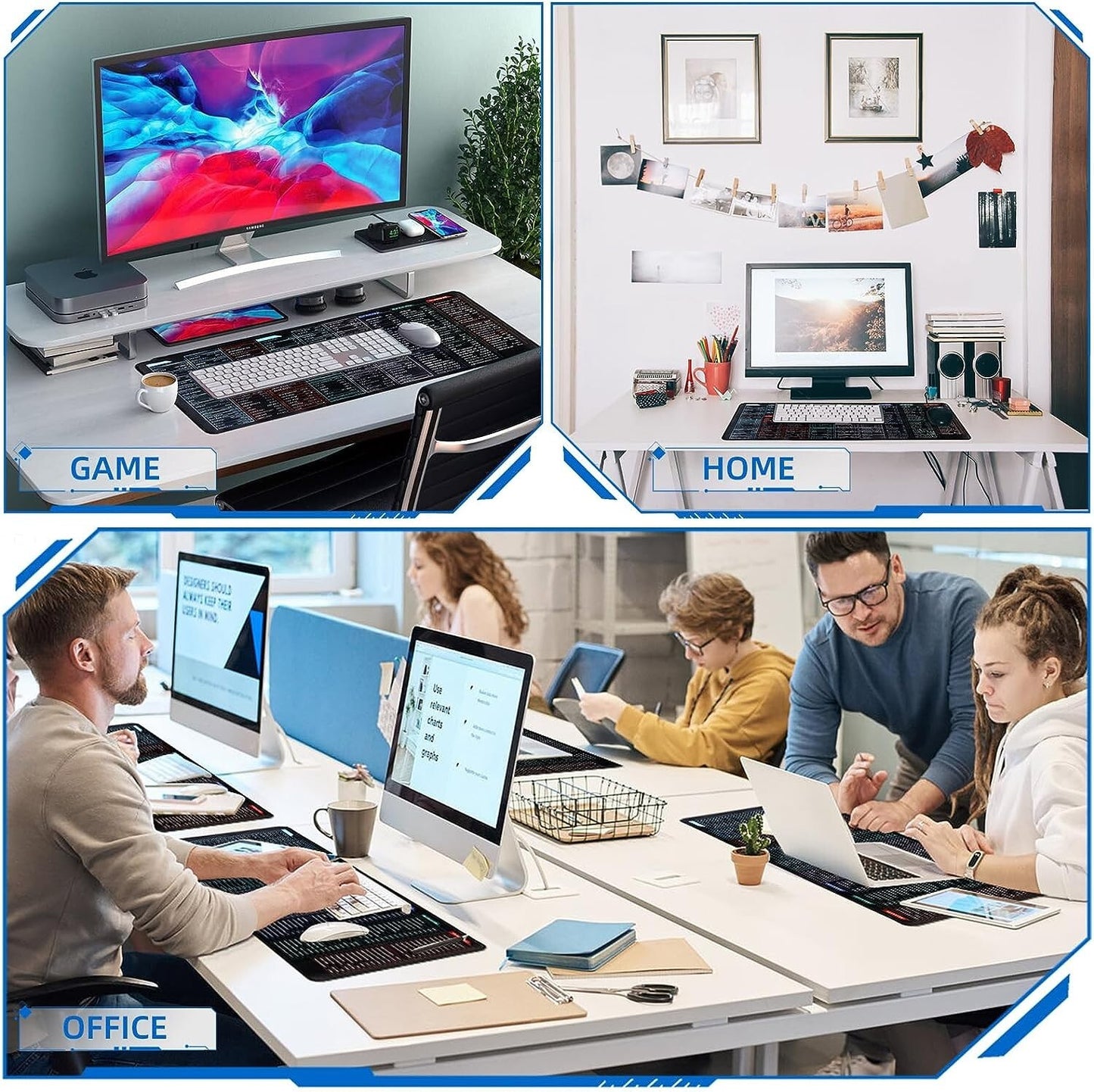 Computer Mouse Pad Desk Mat Excel Shortcut Mouse Pad Quick Key Super Large