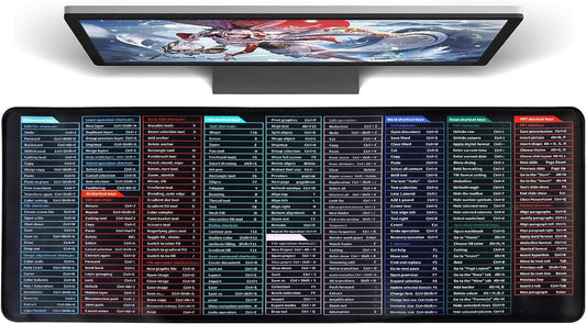 Computer Mouse Pad Desk Mat Excel Shortcut Mouse Pad Quick Key Super Large