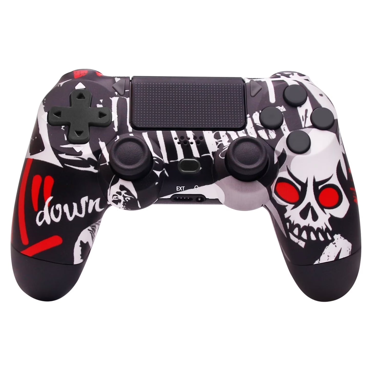 Wireless Controller for P4, Remote Control Compatible with P-4/P-4 Slim/P-4 Pro/Pc （Red Eyes Skull）