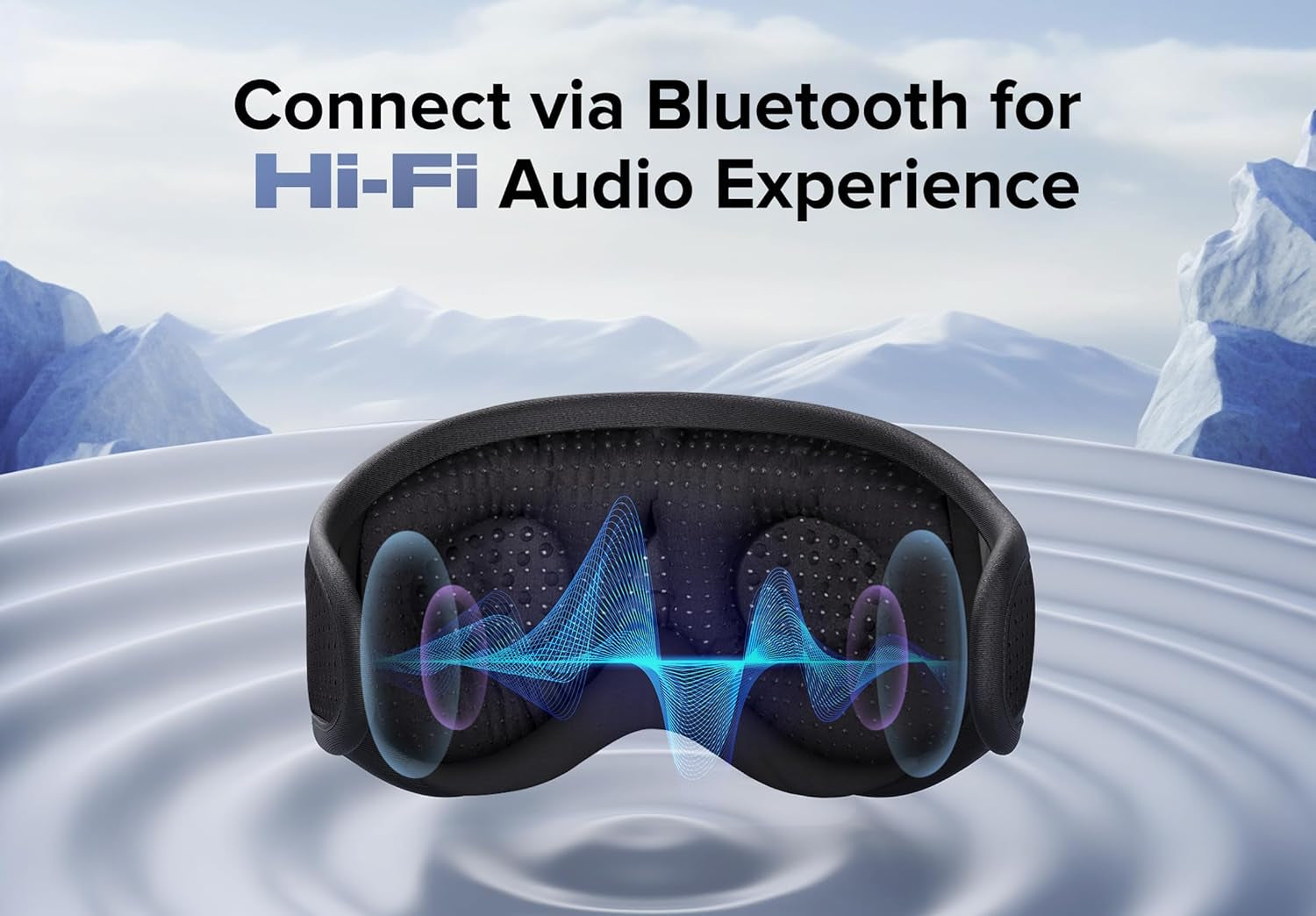 Sleep Mask with Headphones Bluetooth 5.4,  3D Eye Mask Blackout Breath Silk for Side Sleepers Women Men, Sleep Headphones Earphones HD Speaker Microphone for Travel Meditation Gift, CPAP Users