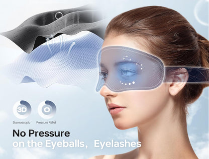 Sleep Mask with Headphones Bluetooth 5.4,  3D Eye Mask Blackout Breath Silk for Side Sleepers Women Men, Sleep Headphones Earphones HD Speaker Microphone for Travel Meditation Gift, CPAP Users