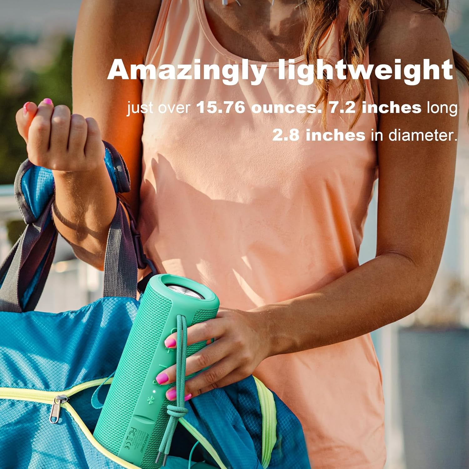 Boombox Portable Bluetooth Speaker Gifts for Her Him Women Men - Green