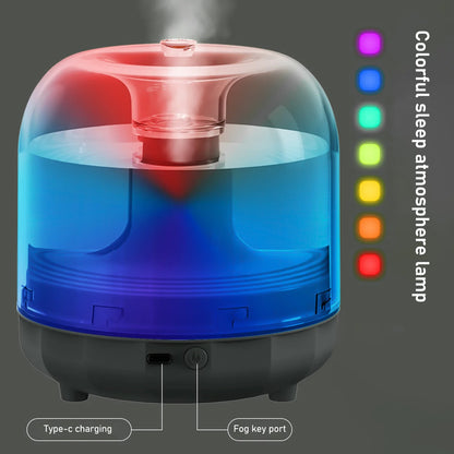 Ultrasonic Cool Mist Humidifier, USB Humidifier with Colorful Light, Quiet Air Humidifier for Bedroom, Nursery, Office, Indoor Plants(500Ml, Black)